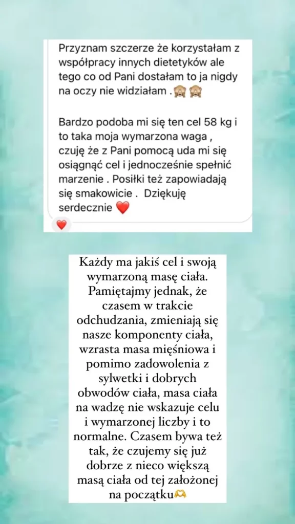 Opinia o pomocy Justyny w osiągnieciu celu