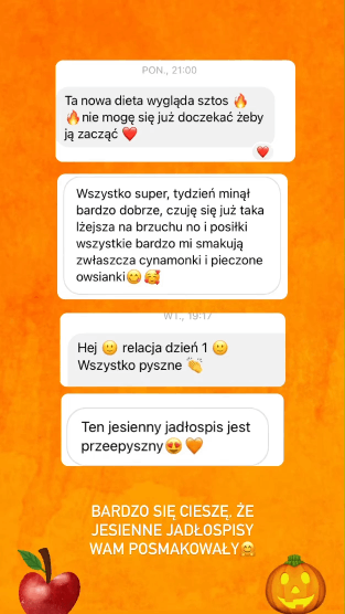 opinia o współpracy z dietetykiem klinicznym Justyną